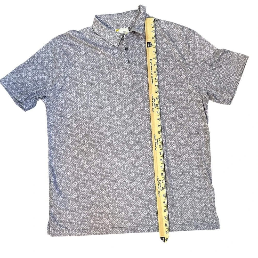 Jack Nicklaus Geo Print Polo Shirt Men's XL‎ Golf Apparel Lavender Purple